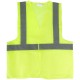 Жилет сигнальный желтый, 1 горизонтальная и 2 вертикальные полосы, 80 гр., размер XL MOS