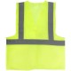 Жилет сигнальный желтый, 1 горизонтальная и 2 вертикальные полосы, 80 гр., размер XL MOS