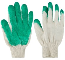 Перчатки вязаные х/б с резиновой заливкой наладонника РОС