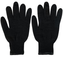 Перчатки вязаные утепленные, полушерстяные, двойной вязки (3 нити) РОС