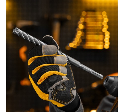 Бур по бетону, цельная крестовая пластина, 14x215 мм, SDS PLUS Denzel