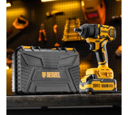 Гайковерт ударный аккумуляторный бесщет. CIWH-BL-20-500, Li-Ion, 20 В// Denzel