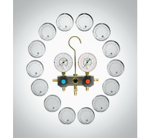 Манометрический коллектор на основные хладагенты Refco BM4-3-DS-SUPER