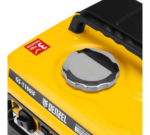 Генератор инверторный GS-1100iF, 1,1 кВт, 230 В, ручной старт DENZEL