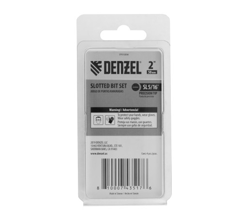 Бита SL8x50, 5 шт.// Denzel Бита SL8x50, 5 шт.// Denzel