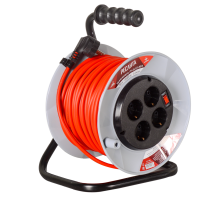 Удлинитель силовой на катушке Ресанта СУ-3х1,5-30/2 (с выкл., 4 розетки)
