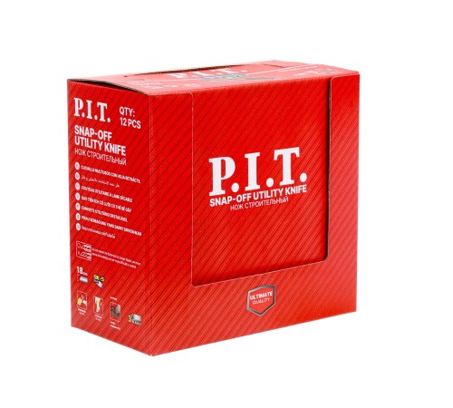 Нож строительный с сегментированным лезвием P.I.T. HUTK03-0018