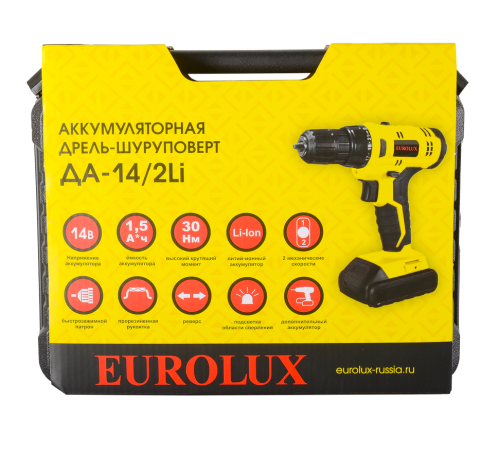 Дрель-шуруповерт Eurolux ДА-14/2Li Дрель-шуруповерт Eurolux ДА-14/2Li