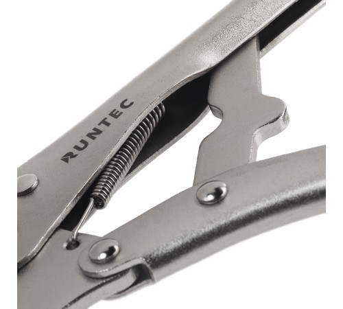 RUNTEC RT-PLG10250 Клещи зажимные RUNTEC ручной зажим с фиксатором, полукруглый захват, 250 мм