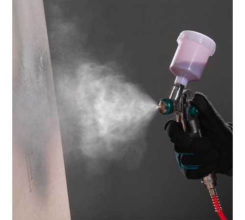 Краскораспылитель AG 810 HVLP, гравитационный, сопло 0.8 мм и 1 мм Stels