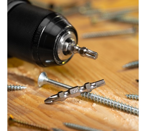 Набор бит двухстор., PH2-T30х45мм, PZ2-H4х45мм, сталь S2, 2 шт. Gross