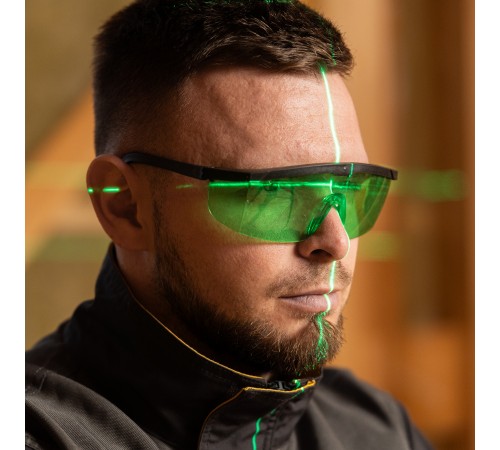 Лазерный уровень мультипризменный DLV-360-3T, 30 м, зеленый луч, Li-Ion 2,4 Aч, штатив  Denzel