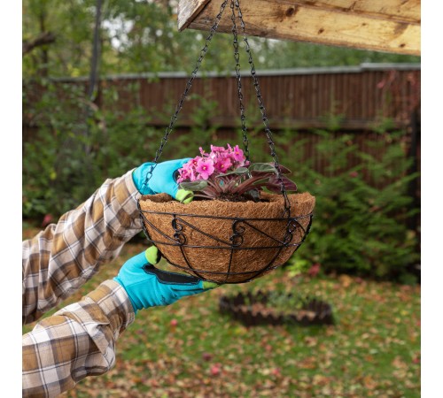 Подвесное кашпо с орнаментом, 30 см, с кокосовой корзиной Palisad