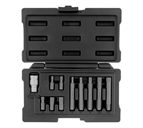 Набор бит SPLINE, шестигранный хвостовик 1/2'', CrV, 10 мм, 11 предметов Stels