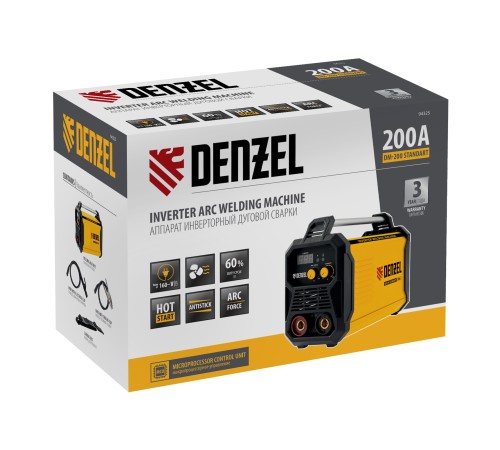 Аппарат инвертор. дуговой сварки DM-200 Standart, 200 А, ПВ 60%// Denzel