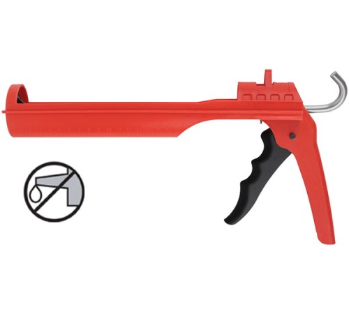 Пистолет для герметика 225 мм полукорпусной, полипропиленовый корпус усиленный фибергласом FIT IT