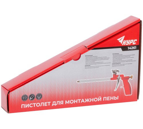 Пистолет для монтажной пены, пластиковый корпус КУРС Пистолет для монтажной пены, пластиковый корпус КУРС