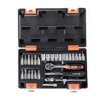 Набор инструментов, 1/4" , CrV, пластиковый кейс 29 предм Вихрь