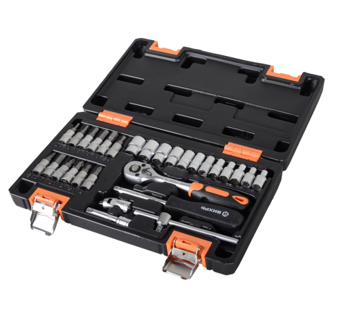 Набор инструментов, 1/4" , CrV, пластиковый кейс 29 предм Вихрь