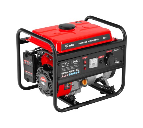 Генератор бензиновый RS-1500, 1,1 кВт, 230В, ручной стартер MTX