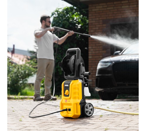 Моечная машина высокого давления R-170D, 1800 Вт, 170 бар, 380 л/ч, с барабаном// Denzel