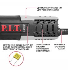 Шлифмашина угловая сетевая P.I.T. PWS125-C11
