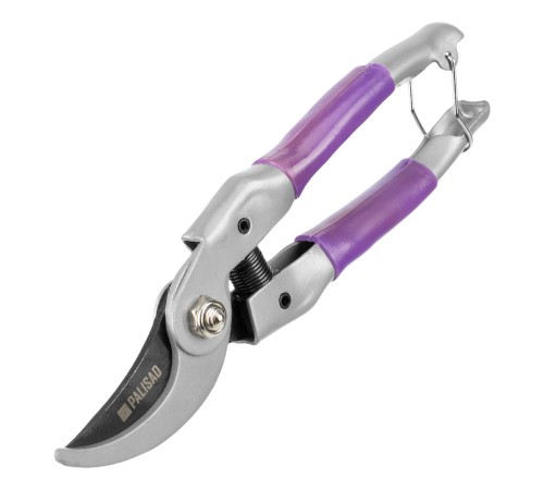 Секатор прямого реза, 225 мм, металлические рукоятки, ПВХ оболочка, BASE Palisad