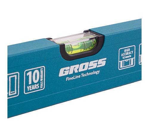 Уровень алюминиевый усиленный, 1200 мм, 3 глазка Gross Уровень алюминиевый усиленный, 1200 мм, 3 глазка Gross