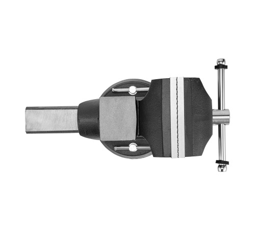 Тиски слесарные BVH-150, 150 мм, поворотные, стальная направляющая, с наковальней //Denzel