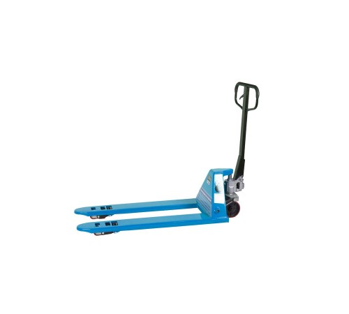 Тележка гидравлическая 2500 кг 1150х450 мм TOR RHP(BF) узковильная (полиуретановые колеса)