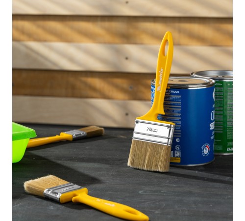 Кисть флейцевая для лаков, 70 x 12 мм, искусственная щетина, пластиковая рукоятка, Matrix