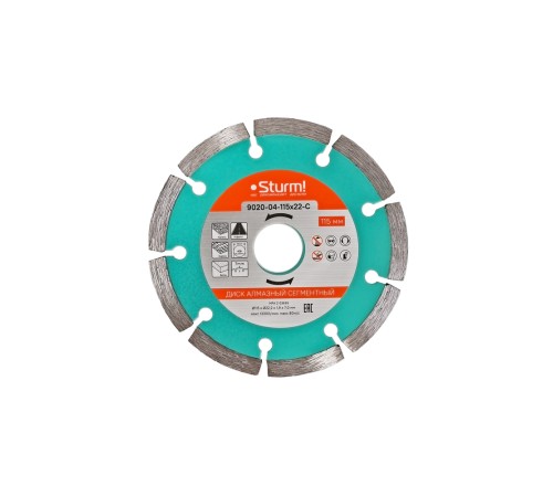Диск алмазный Sturm! 9020-04-115x22-C