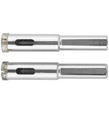 Коронки кольцевые по керамограниту, камню и кафелю алмазные, набор 2 шт., 12х65 мм FIT IT