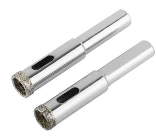 Коронки кольцевые по керамограниту, камню и кафелю алмазные, набор 2 шт., 12х65 мм FIT IT