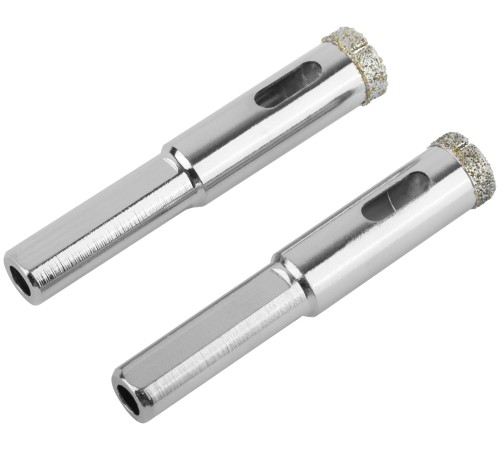 Коронки кольцевые по керамограниту, камню и кафелю алмазные, набор 2 шт., 12х65 мм FIT IT