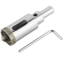 Коронка кольцевая по керамограниту, камню и кафелю алмазная с центровочным сверлом 22х70 мм FIT IT