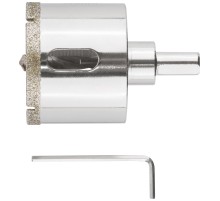 Коронка кольцевая по керамограниту, камню и кафелю алмазная с центровочным сверлом 50х70 мм FIT IT