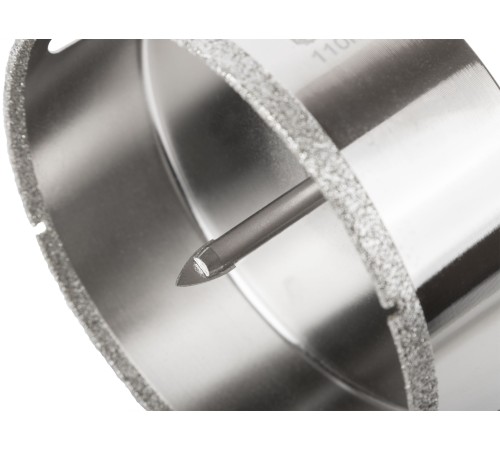 Коронка кольцевая по керамограниту, камню и кафелю алмазная с центровочным сверлом 110х70 мм FIT IT