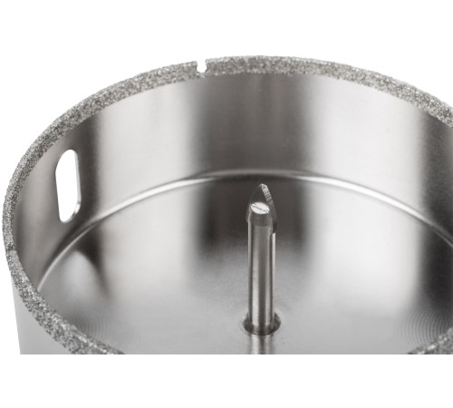 Коронка кольцевая по керамограниту, камню и кафелю алмазная с центровочным сверлом 110х70 мм FIT IT