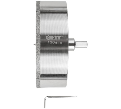 Коронка кольцевая по керамограниту, камню и кафелю алмазная с центровочным сверлом 120х70 мм FIT IT