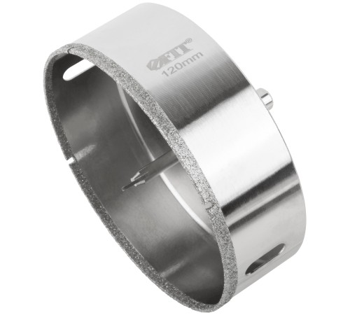 Коронка кольцевая по керамограниту, камню и кафелю алмазная с центровочным сверлом 120х70 мм FIT IT