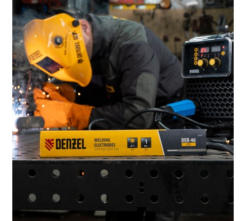 Электроды DER-46, диам. 3 мм, 1 кг, рутиловое покрытие// Denzel
