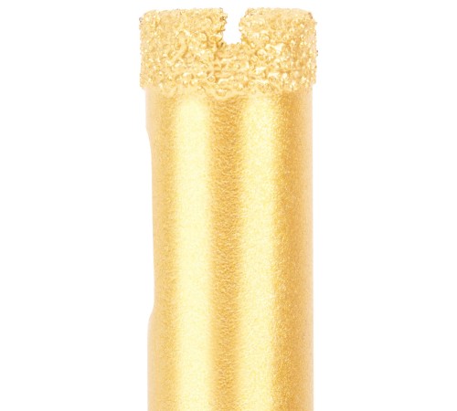 Коронка кольцевая по керамограниту, камню, кафелю и стеклу алмазная, вакуумное спекание 12х65 мм FIT IT