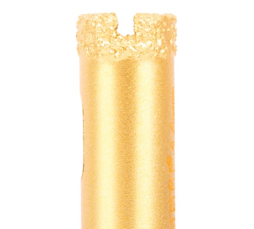 Коронка кольцевая по керамограниту, камню, кафелю и стеклу алмазная, вакуумное спекание 14х65 мм FIT IT