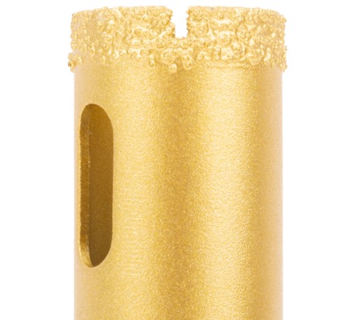 Коронка кольцевая по керамограниту, камню, кафелю и стеклу алмазная, вакуумное спекание 20х65 мм FIT IT