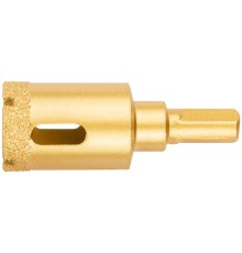 Коронка кольцевая по керамограниту, камню, кафелю и стеклу алмазная, вакуумное спекание 25х65 мм FIT IT