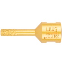 Коронка кольцевая для УШМ, М14, по керамограниту, камню и кафелю алмазная, вакуумное спекание  8х60 мм FIT HQ