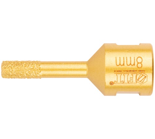 Коронка кольцевая для УШМ, М14, по керамограниту, камню и кафелю алмазная, вакуумное спекание  8х60 мм FIT HQ