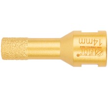 Коронка кольцевая для УШМ, М14, по керамограниту, камню и кафелю алмазная, вакуумное спекание 14х60 мм FIT HQ