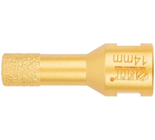 Коронка кольцевая для УШМ, М14, по керамограниту, камню и кафелю алмазная, вакуумное спекание 14х60 мм FIT HQ Коронка кольцевая для УШМ, М14, по керамограниту, камню и кафелю алмазная, вакуумное спекание 14х60 мм FIT HQ